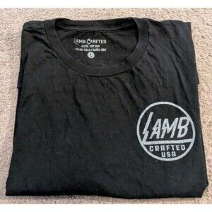 Lamb Crafted USA Voltage Electric 100% Cotton Black T-Shirt Men's Large